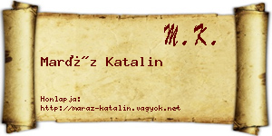 Maráz Katalin névjegykártya